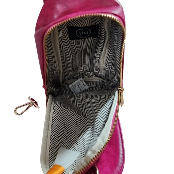 Waverly Woven Sling Bag - Fuchsia - Picture 10 of 10